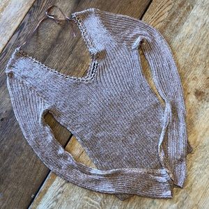 Metallic sweater